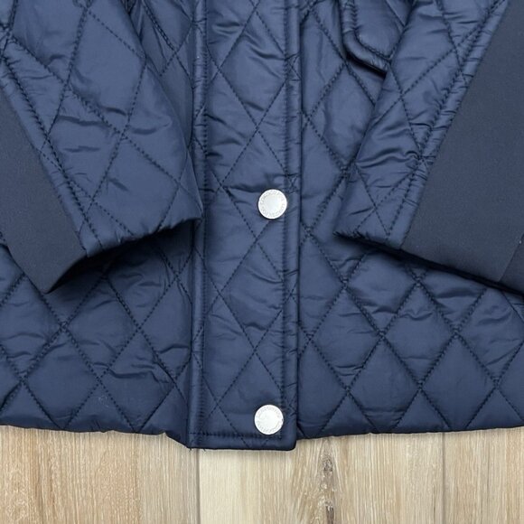 NWT London Fog Navy Blue Hooded Quilted Full Zip Jacket - Women’s M - Picture 3 of 16
